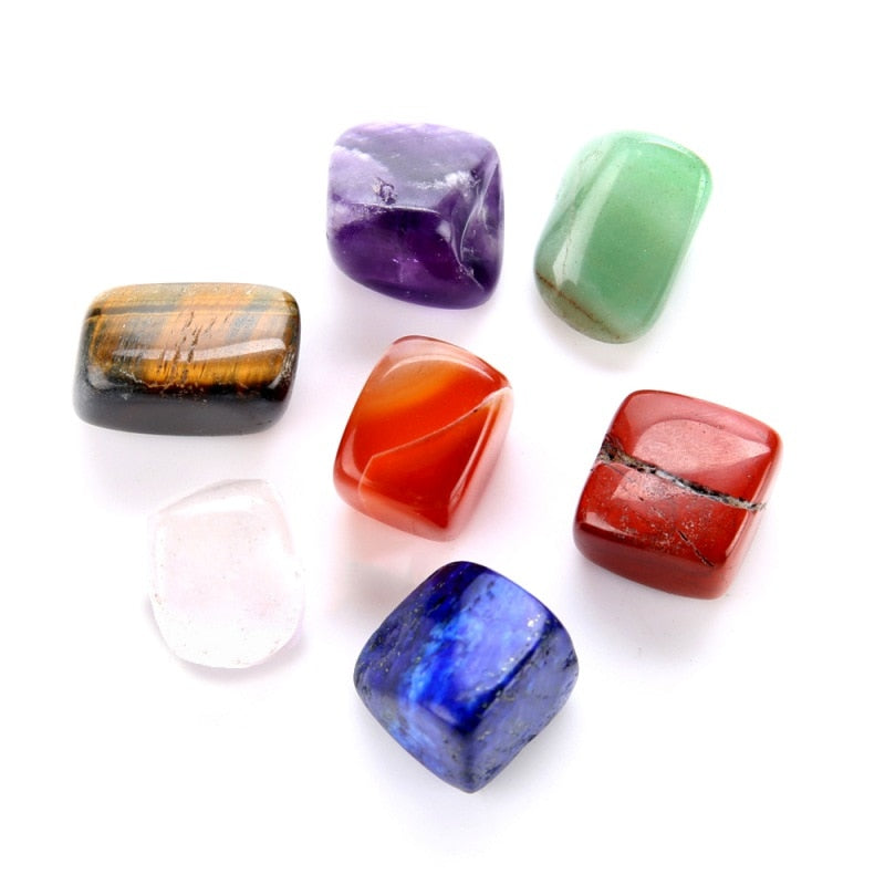 7 Colors Set / Irregular Reiki Crystals /Polished Individual Stones