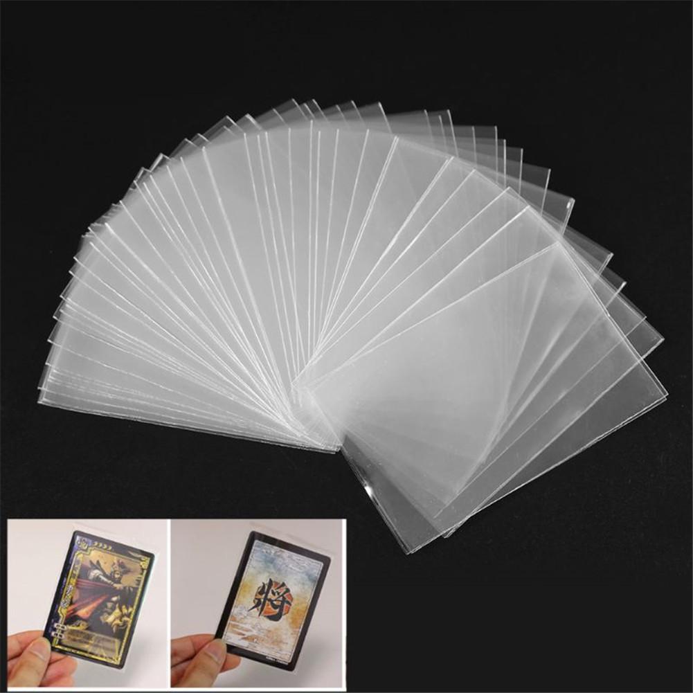 100 Plastic Transparent Card Protector Sleeves