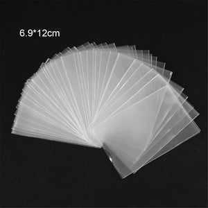 100 Plastic Transparent Card Protector Sleeves